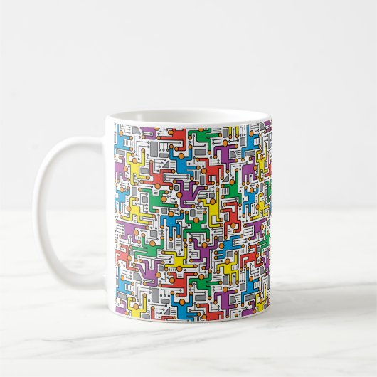 Human Circuit Board Koffiemok (Links)