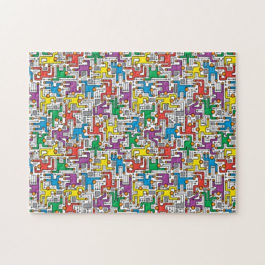 Human Circuit Board Legpuzzel (Horizontaal)