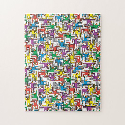 Human Circuit Board Legpuzzel (Verticaal)