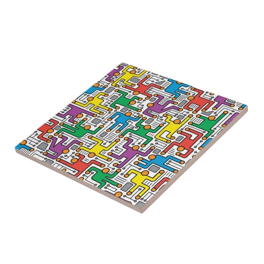 Human Circuit Board Tegeltje (Zijkant)