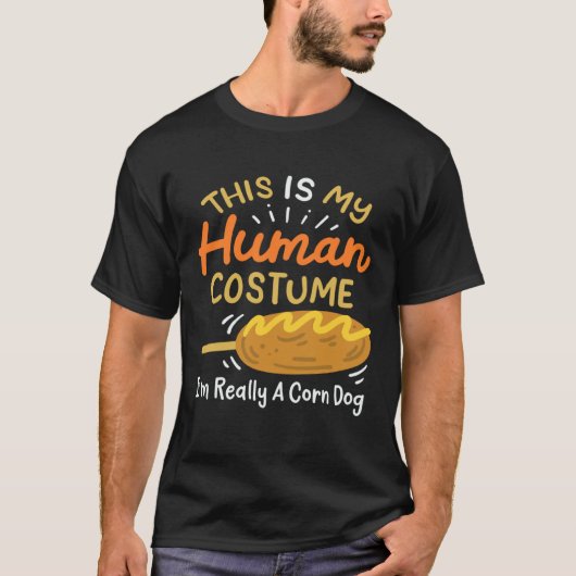 Human Costume Corn Dog T-shirt (Voorkant)