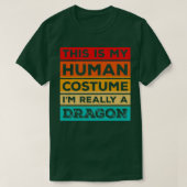 Human Costume Dragon Fire Halloween Beast Wings 1 T-shirt (Design voorkant)