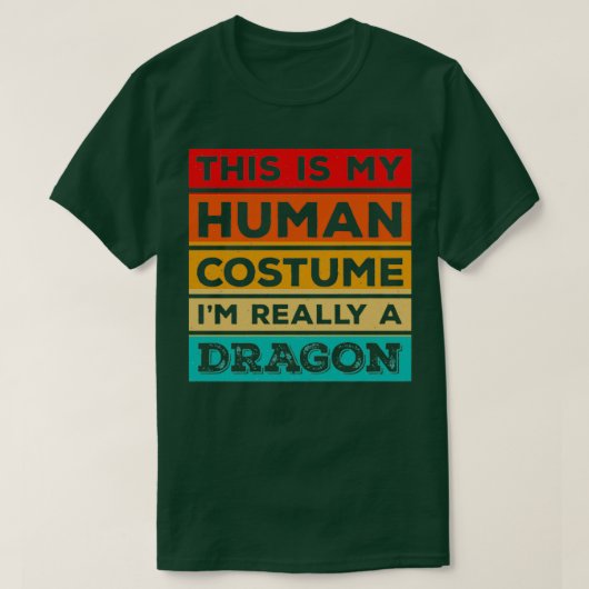 Human Costume Dragon Fire Halloween Beast Wings 1 T-shirt (Design voorkant)
