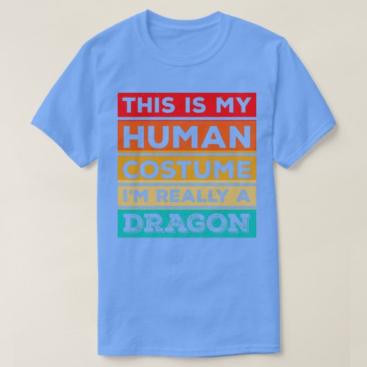 Human Costume Dragon Fire Halloween Beast Wings T-shirt (Design voorkant)