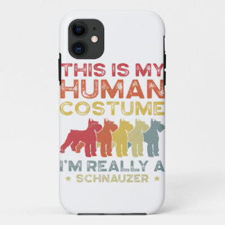 Human Costume Schnauzer Dog Owner Lover Case-Mate iPhone Case