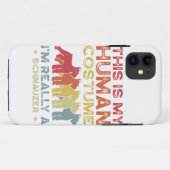 Human Costume Schnauzer Dog Owner Lover Case-Mate iPhone Case (Achterkant (horizontaal))