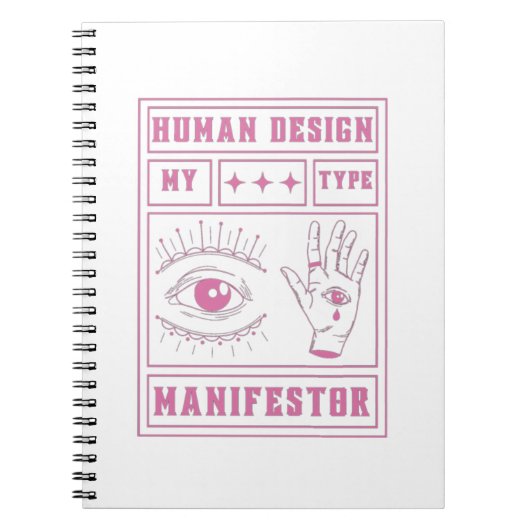 human design manifestor type pink notitieboek (Voorkant)