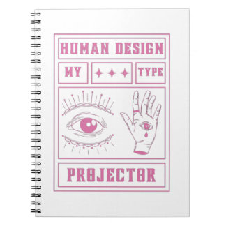 human design projector type pink notitieboek