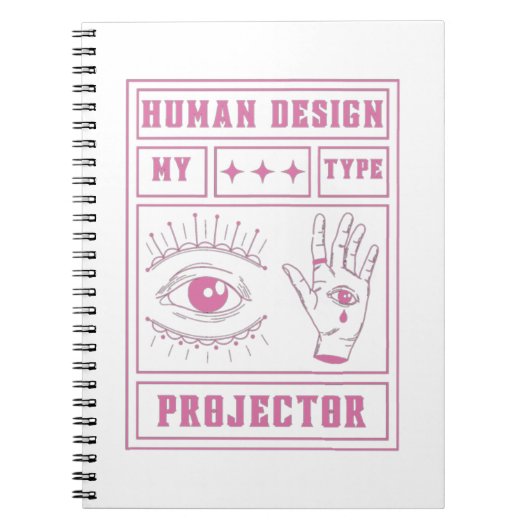 human design projector type pink notitieboek (Voorkant)
