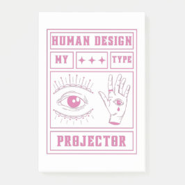 human design projector type pink post-it® notes