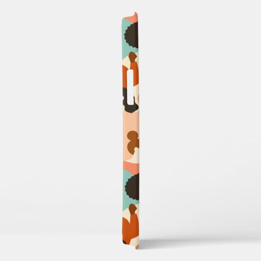 Human Diversity Retro Faces Pattern Case-Mate iPhone Case (Achterkant / Rechts)