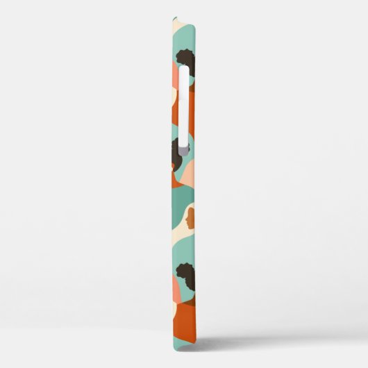 Human Diversity Retro Faces Pattern Case-Mate iPhone Case (Achterkant / Links)