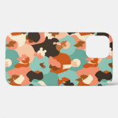 Human Diversity Retro Faces Pattern Case-Mate iPhone Case (Achterkant (horizontaal))