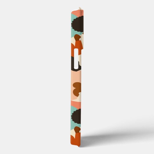 Human Diversity Retro Faces Pattern Case-Mate iPhone Case (Achterkant / Rechts)