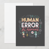 Human Error AI Approved Robot Art Feestdagenkaart (Voorkant / Achterkant)