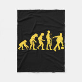 Human Evolution Bowling Grappige Bowler Mannen Vro Fleece Deken (Voorkant)