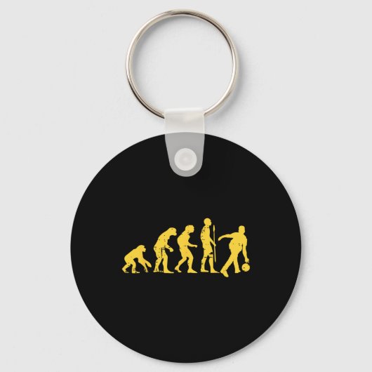 Human Evolution Bowling Grappige Bowler Mannen Vro Sleutelhanger (Voorkant)