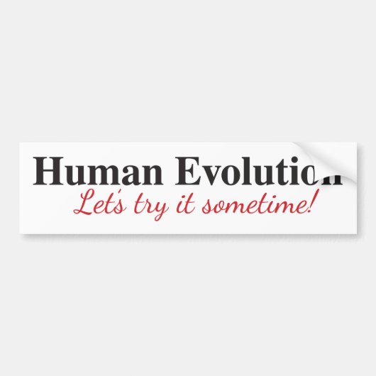 Human Evolution Bumpersticker (Voorkant)