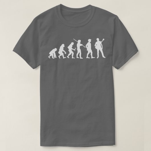 Human Evolution Guitar Guitarist Musicus 1 T-shirt (Design voorkant)