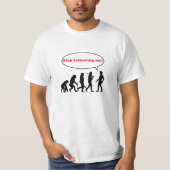 Human Evolution, Stop Following Me T-shirt (Voorkant)