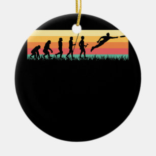 Human Evolution Ultimate Disk Golf Sport Keramisch Ornament