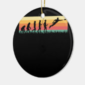 Human Evolution Ultimate Disk Golf Sport  Keramisch Ornament (Links)