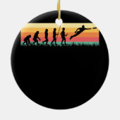 Human Evolution Ultimate Disk Golf Sport  Keramisch Ornament (Achterkant)