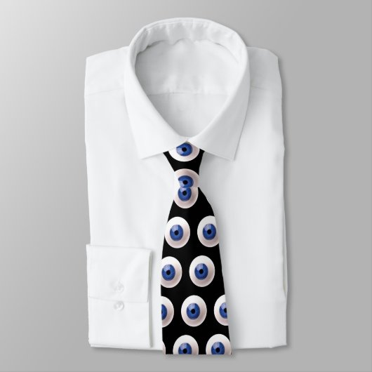 Human Eyeball Design Necktie Stropdas (Gebonden)