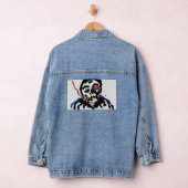 Human face Funky Sketch Denim Jacket (Hangar)