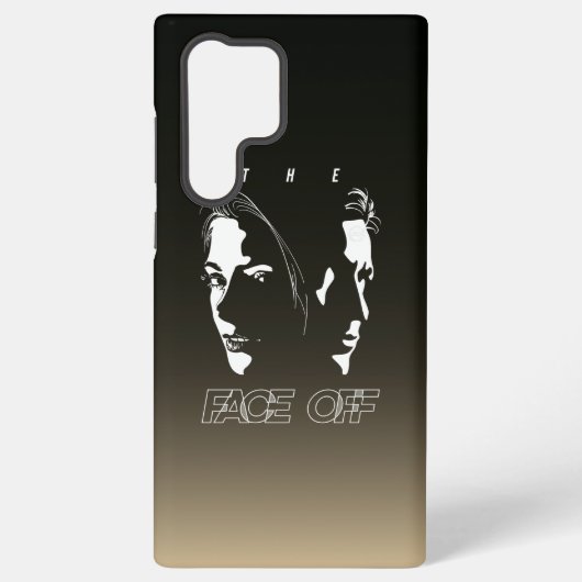 Human Face-off Silhouette Art | Samsung Galaxy Hoesje (Achterkant)