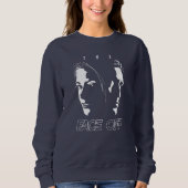 Human Face-off Silhouette Art | Vrouwen Trui (Voorkant)