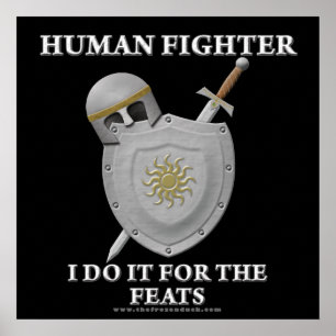 Human Fighter: Voor de Feat Poster