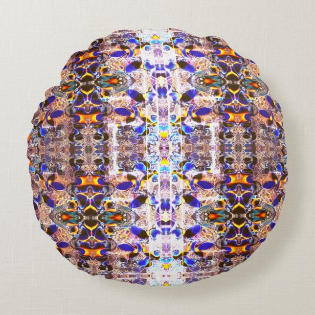 Human Fish Harmony 3 Rond Kussen (Voorkant)