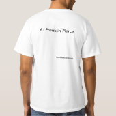 Human Flashcard T-Shirt: 14e President T-shirt (Achterkant)