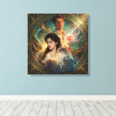 Human Form, Feline Soul – Mystic Cat Wall Art Canvas Afdruk (Insitu (Houten vloer))