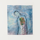 Human Form Heart Surreal Art Wandkleed (Voorkant)