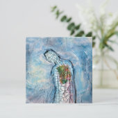 Human Form Surreal Art Comfort Flat Kaart (Staand voorkant)