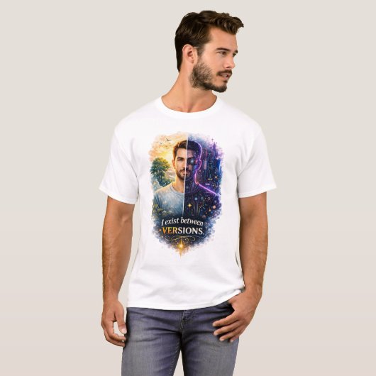 Human Future Identity Transformation Art T-shirt (Voorkant volledig)