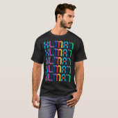 HUMAN Gay Pride Month Transgender Rainbow LGBTQ 2 T-shirt (Voorkant volledig)