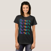 HUMAN Gay Pride Month Transgender Rainbow LGBTQ T-shirt (Voorkant volledig)