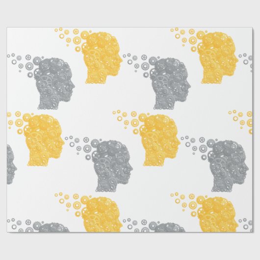 Human Head Gears Cadeaupapier (Vlak)