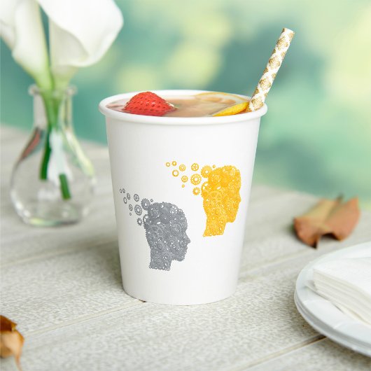 Human Head Gears Papieren Bekers