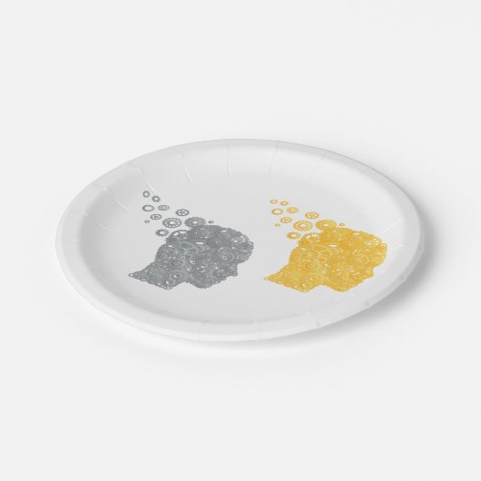 Human Head Gears Papieren Bordje (Gekanteld)