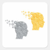 Human Head Gears Vierkante Sticker (Voorkant)