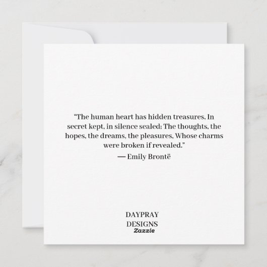 HUMAN HEART FLORAL DESIGN FEESTDAGENKAART (Achterkant)