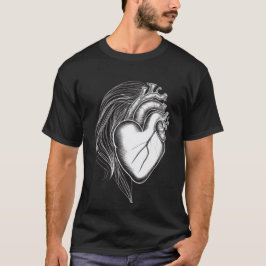 Human Heart & Heart Minimalistisch T-shirt
