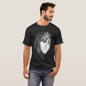 Human Heart & Heart Minimalistisch T-shirt (Voorkant volledig)