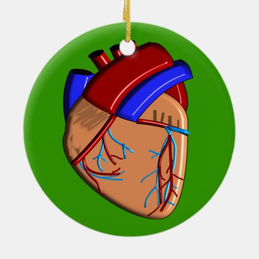 Human Heart iPhone en Electronics Hoesjes Keramisch Ornament (Achterkant)