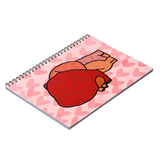 Human Heart with Love in Different Languages  Notitieboek (Linkerzijde)