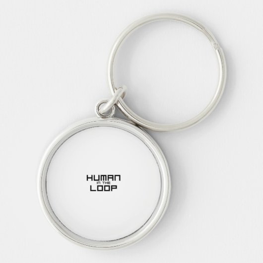 Human in the Loop Minimalist Technical Sleutelhanger (Voorkant)